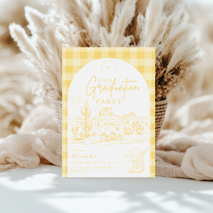 Invitation Sunshine Yellow Cowgirl Graduation Party