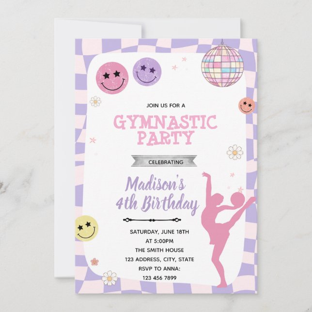 Invitation super à la fête gymnastique (Devant)