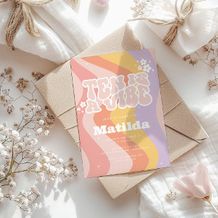 Invitation super arc-en-ciel dix est un cool de marguerite ré