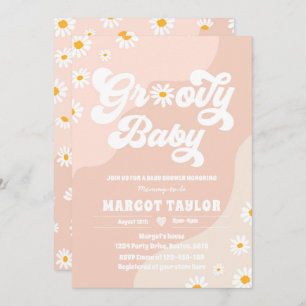Invitation Super Baby Daisy Boho Hippy Vibes Baby shower