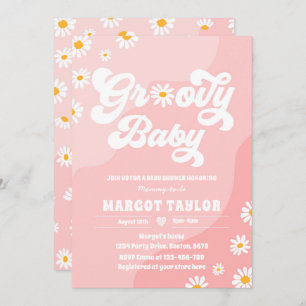 Invitation Super Baby Daisy Boho Hippy Vibes Baby shower