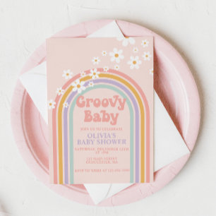 Invitation Super Baby Pastel Baby shower arc-en-ciel Invitati