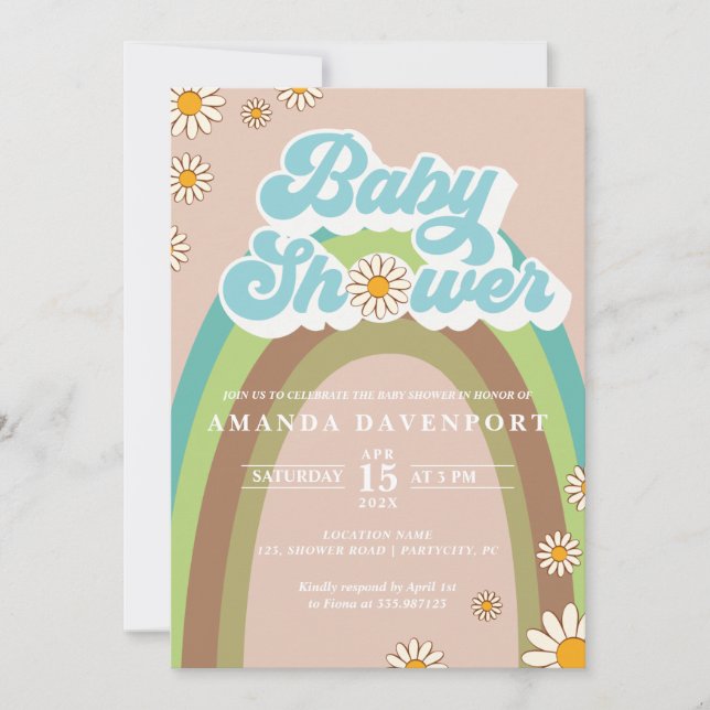 Invitation super Baby shower garçon (Devant)