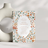Super Boho Orange Fleur sauvage Whimsy Fête des ma