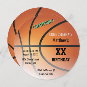 Invitation Super budget spécial de basket