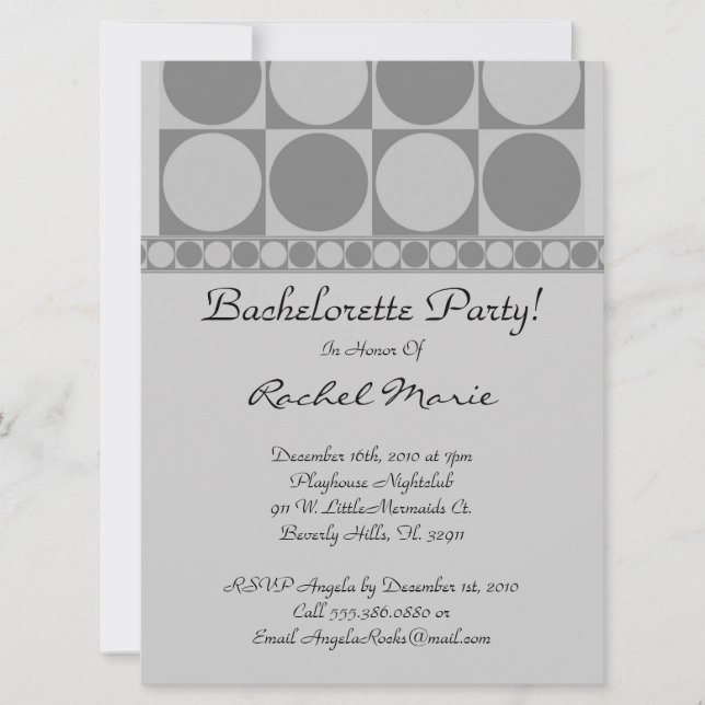 Invitation Super Cute Bachelorette (Devant)