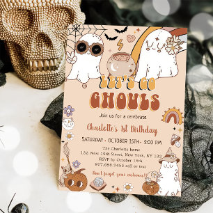 Invitation Super Cute Ghost Halloween 1er anniversaire fête