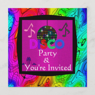 Invitation super de partie de disco
