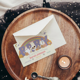 Invitation Super Éffrayant Halloween Ghost Girl Baby shower