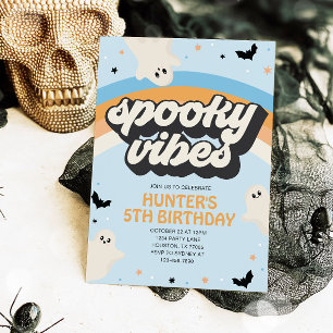 Invitation Super Éffrayant Vibes Garçon Halloween Anniversair