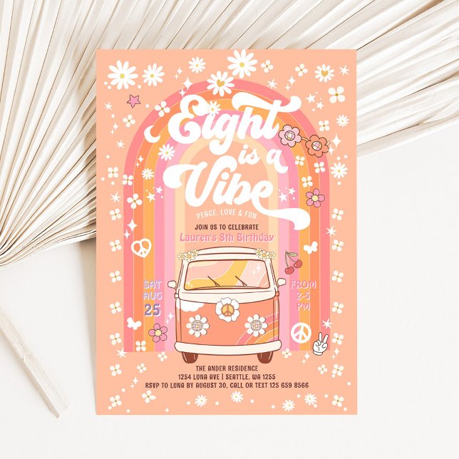 Invitation Super Eight est un Vibe Van Bus 8e anniversaire (Créateur téléchargé)