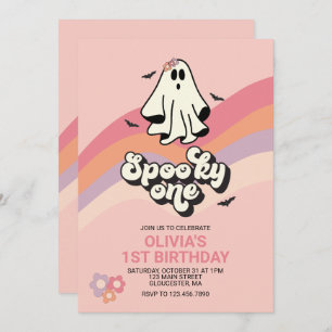 Invitation super Ghost retro Halloween Éffrayant Un Anniversa