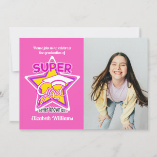 Invitation Super Grad Rose Party-Editable
