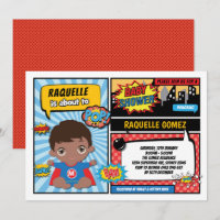 Super héros de douche/bande dessinée de bébé de