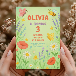 Invitation Super Joyeuse fête d'anniversaire pour fille