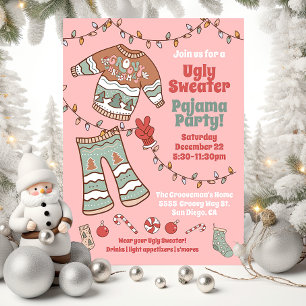 Invitation Super Noël Hippie Ugly Sweat Pajama Party