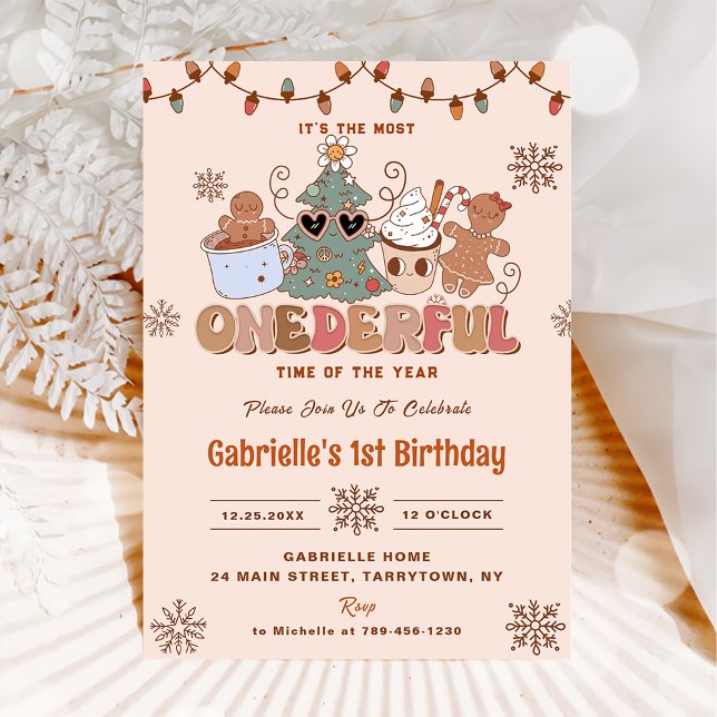 Invitation Super Noël Onederful 2e fête d'anniversaire (Créateur téléchargé)