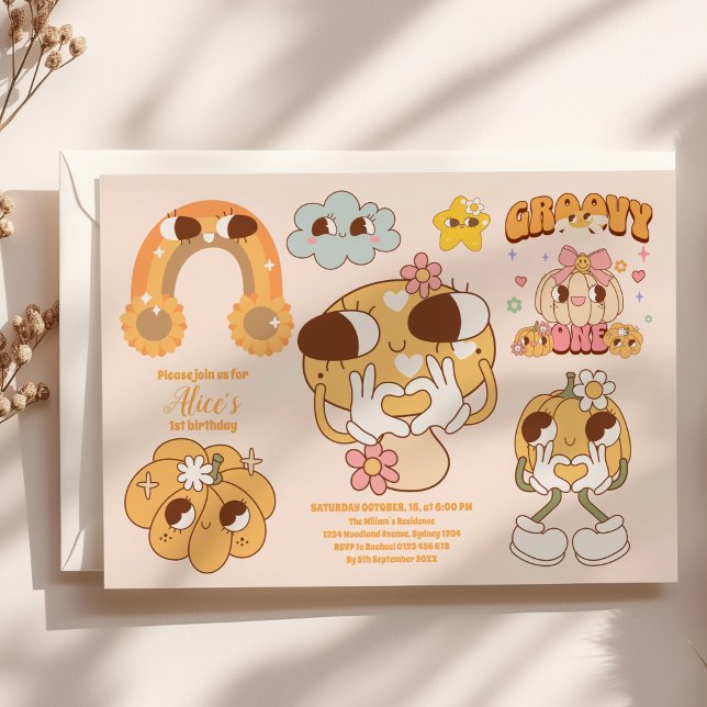 Invitation Super One Boho Daisy 1er anniversaire (Créateur téléchargé)