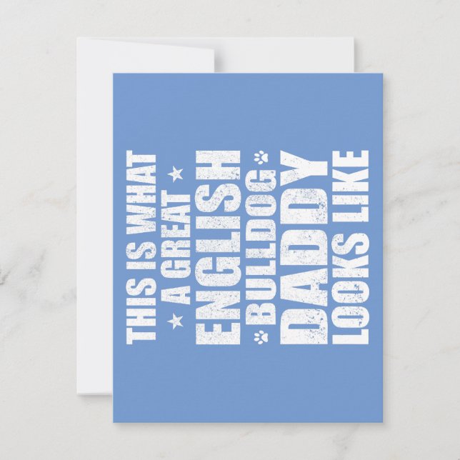 Invitation Super papa Dogue de Bordeaux propriétaire de chien (Devant)