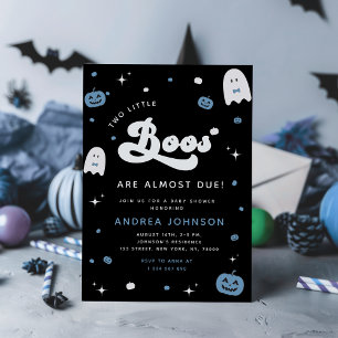 Invitation Super Petit Boo Boy TWINS Baby shower d'Halloween