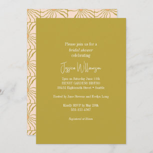 Invitation Super Retro Chartreuse Botanique Douche tendance