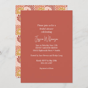 Invitation Super Retro Rosewood Clay Botanique Douche tendanc