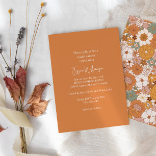 Invitation Super Retro Terracotta Botanique Douche tendance