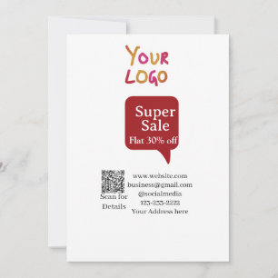 Invitation super vente affaires rabais scannez le code QR dét