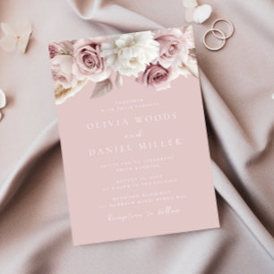 Invitation Superbe Dusty Rose Blush Mariage