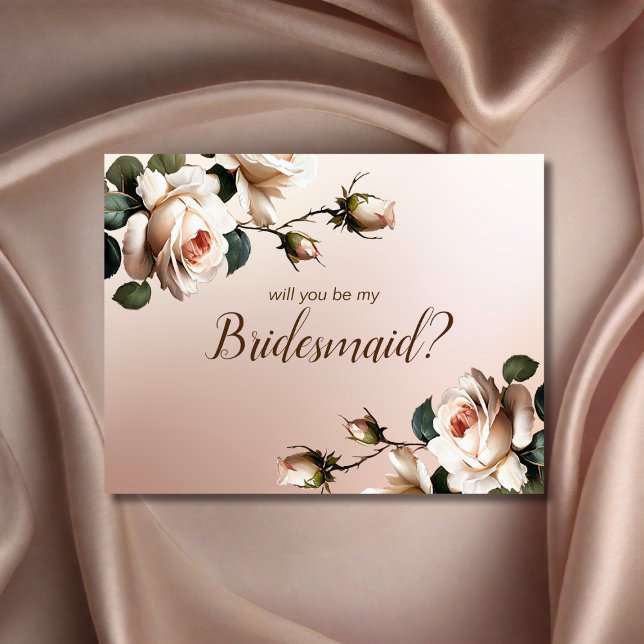 Invitation Superbe Fête des mariées de Rose beige Blush (Créateur téléchargé)
