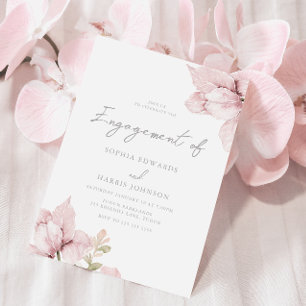 Invitation Superbe Fleurs de Flush Partie d'engagement