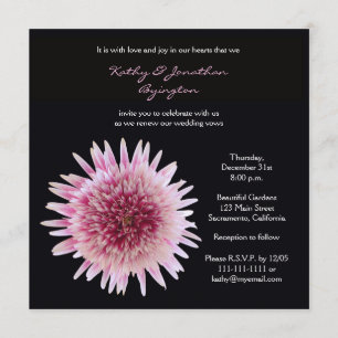 Invitation Superbe Gerbera Vow Renouvellement