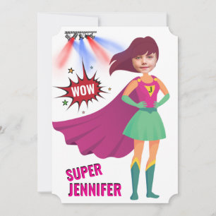 Invitation Superhero Extraordinaire anniversaire Awesome uniq