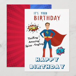 Invitation Superhero Photo personnalisée Anniversaire