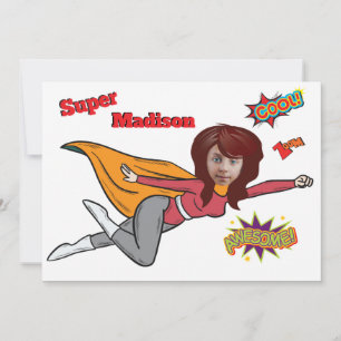 Invitation Superhero spécial unique Amusants Enfants Annivers