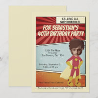 Superhero Vieux comique Nouveauté Anniversaire