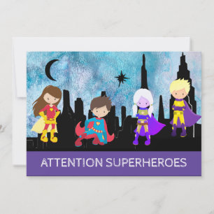 Invitation *~* SUPERHEROS Anniversaire de enfant Party