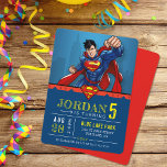 Invitation Superman | Joyeux anniversaire<br><div class="desc">Célébrez l'anniversaire du super-héros de votre enfant avec ces invitations d'anniversaire du Superman cool. Personnalisez en ajoutant les détails de votre fête.</div>