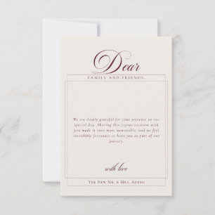 Invitation Superposition de calligraphie de Bourgogne classiq