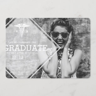 Invitation Superposition moderne RN Graduation Party Photo