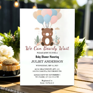 Invitation Sur Animal Cub Boho Nous Pouvons Bearly Wait Baby