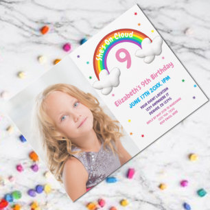 Invitation Sur Cloud 9 ! Anniversaire arc-en-ciel