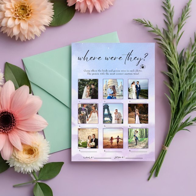 Invitation Sur Cloud 9 Où Ont-Ils Été Jeu Photo (Créateur téléchargé)