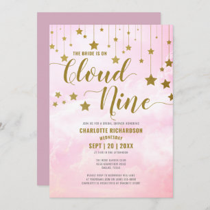 Invitation Sur Cloud Neuf Dreamy Pastel Fête des mariées rose