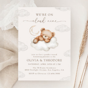 Invitation Sur Cloud Neuf Teddy Bear Sexe Revevela Party