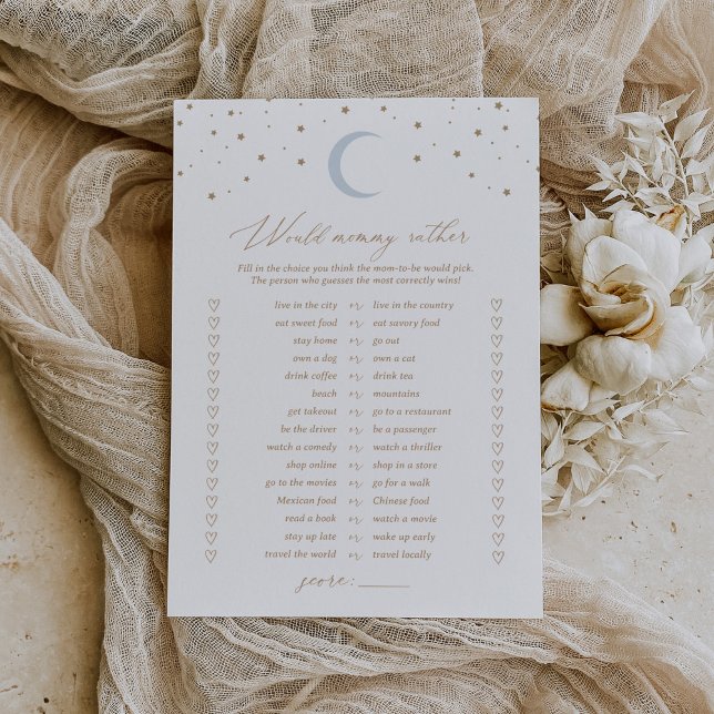 Invitation Sur la lune serait maman plutôt Baby shower jeu (Créateur téléchargé)