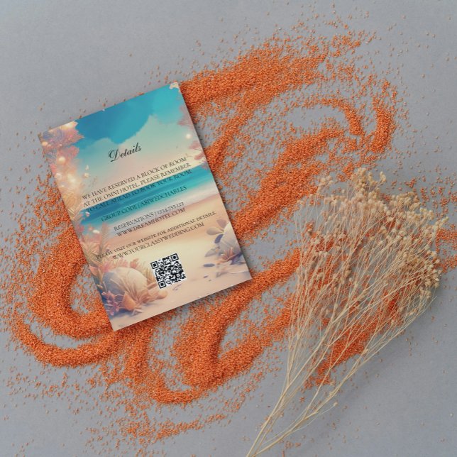 Invitation Sur la plage détails du mariage (Créateur téléchargé)