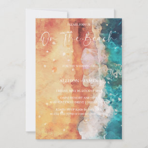 Invitation Sur La Plage Watercolor Beach Wedding