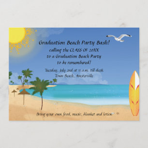 Invitation sur la scène de plage