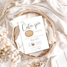 Invitation sur le Baby shower à tarte Cutie